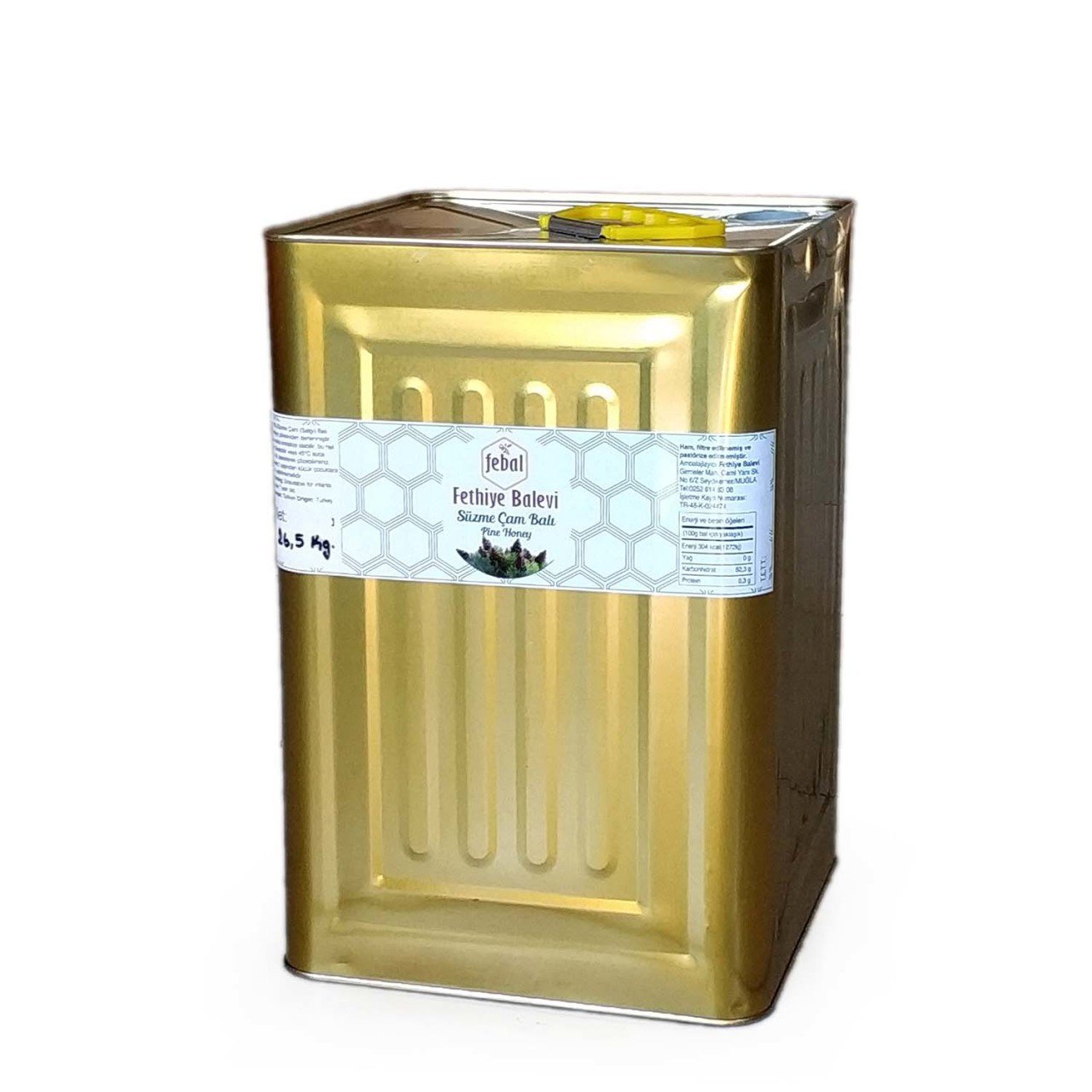 Fethiye Balevi Süzme Çam Balı Teneke 26,5 KG