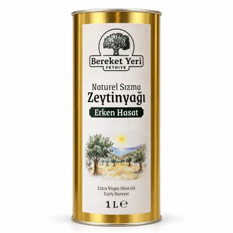 Bereket Yeri Erken Hasat Sızma Zeytinyağı Teneke 1 L