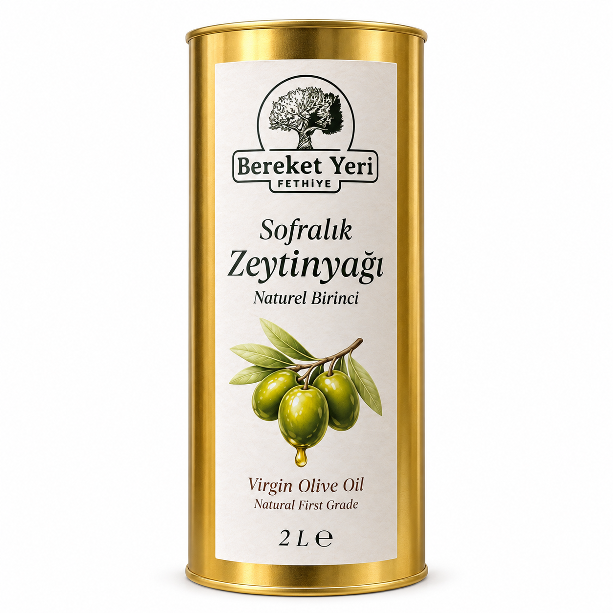 Bereket Yeri Sofralık Natürel Zeytinyağı Teneke 2 L