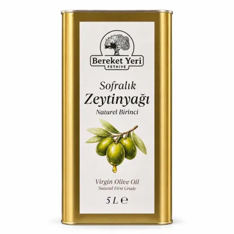 Bereket Yeri Sofralık Natürel Zeytinyağı Teneke 5 L